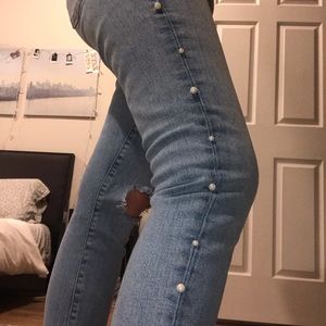 Zara Jeans - Blue zara jeans with bead detail Zara Jeans - Blue zara jeans with bead detail